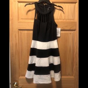Black and White Striped Dress